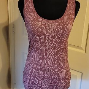 INC international concepts size S/M pink snakeskin tank top NWT